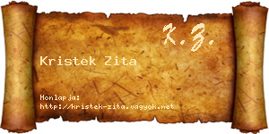 Kristek Zita névjegykártya